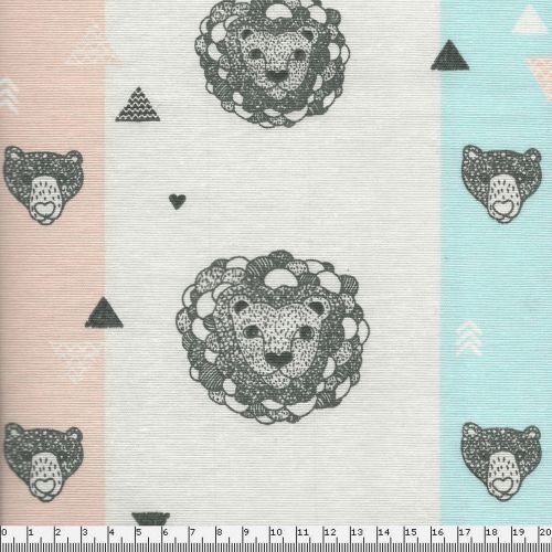 Tissu lions bubbles Tissu lions bubbles