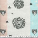 Tissu lions bubbles 