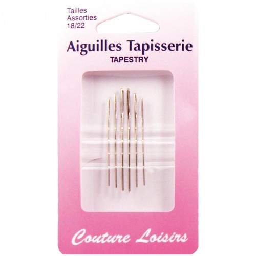Aiguilles à tapisser assorties n°18 à 22 X6 Aiguilles à tapisser assorties n°18 à 22 X6
