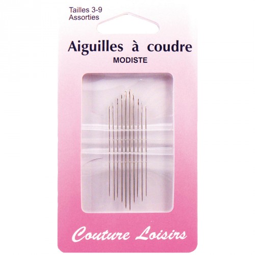 Aiguilles modiste assorties n°3 à 9 X10 Aiguilles modiste assorties n°3 à 9 X10