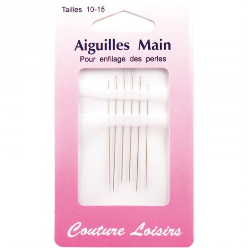 Aiguilles à enfiler les perles n°10 à 15 X6 Aiguilles à enfiler les perles n°10 à 15 X6