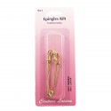 Epingles kilt laiton X2 - 75mm