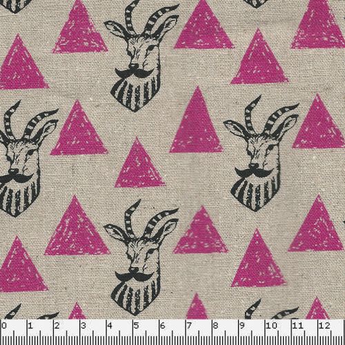 Tissu 45% cot 55% lin Echino Impala - rose Tissu 45% cot 55% lin Echino Impala - rose