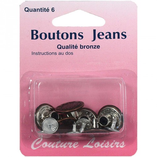 Boutons jeans couleur bronze X6 Boutons jeans couleur bronze X6
