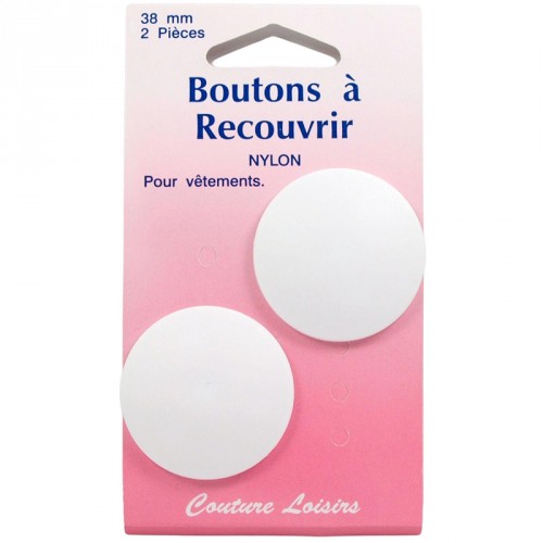Boutons nylon n°38 à recouvrir X2 Boutons nylon n°38 à recouvrir X2