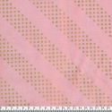 Tissu graphique doré fond rose 100% coton