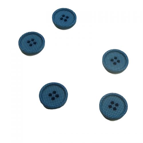 Bouton polyester 15 mm bleu Bouton polyester 15 mm bleu