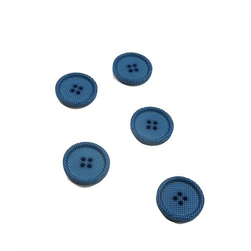 Bouton bleu texturé 20 mm Bouton bleu texturé 20 mm