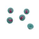 Bouton vert motif licorne 18 mm