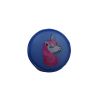 Bouton bleu motif licorne 18 mm