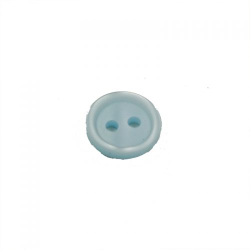 Bouton uni bleu 2 trous T11mm Bouton uni bleu 2 trous T11mm