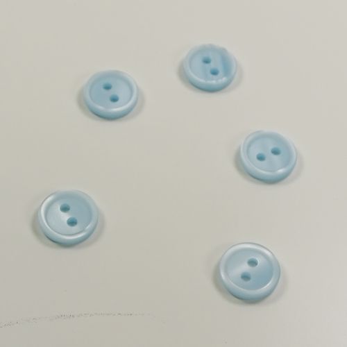Bouton uni bleu 2 trous T11mm Bouton uni bleu 2 trous T11mm