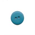 Bouton uni bleu turquoise T12mm 2 trous