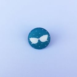 Bouton mode 15 mm vert lunettes