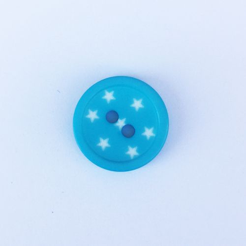 Bouton fantaisie bleu turquoise Bouton fantaisie bleu turquoise