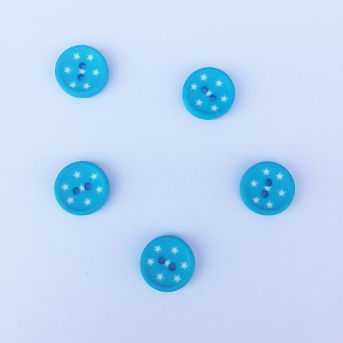 Bouton fantaisie bleu turquoise Bouton fantaisie bleu turquoise