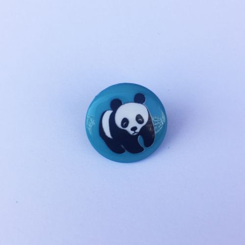 Bouton fantaisie 15 mm vert panda Bouton fantaisie 15 mm vert panda