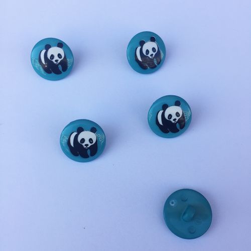 Bouton fantaisie 15 mm vert panda Bouton fantaisie 15 mm vert panda