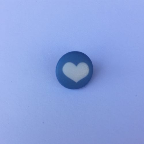 Bouton coeur bleu Bouton coeur bleu
