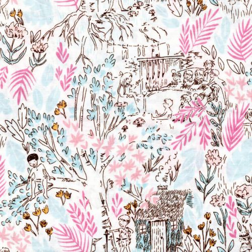 Tissu 100% coton Michael Miller peter pan rose larg 110 cm Tissu 100% coton Michael Miller peter pan rose larg 110 cm