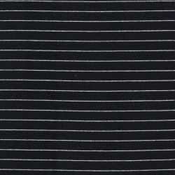 Tissu jersey marinière Mousterlin noir et argent