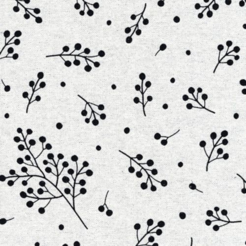 Tissu fleurs de gui lurex argent fd beige 80%cot/20%pes larg Tissu fleurs de gui lurex argent fd beige 80%cot/20%pes larg