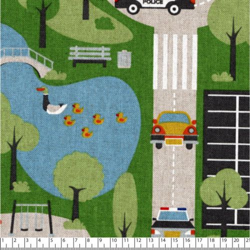 Tissu circuit voitures 80%cot/20%pes larg 140 cm Tissu circuit voitures 80%cot/20%pes larg 140 cm