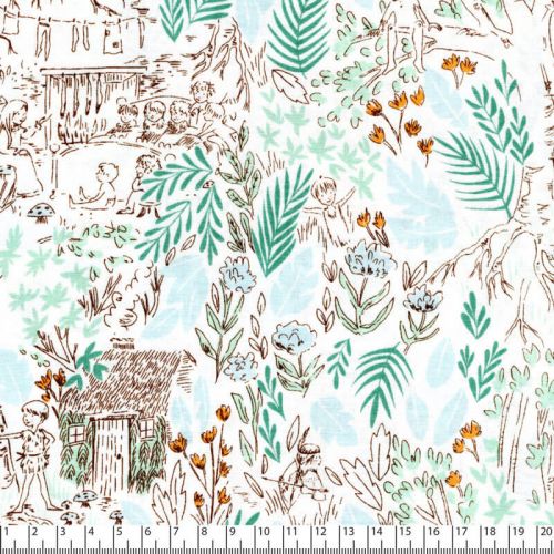 Tissu 100% coton Michael Miller peter pan bleu larg 110 cm Tissu 100% coton Michael Miller peter pan bleu larg 110 cm