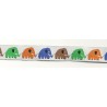 Rubans Tissés Eléphants blanc/multi