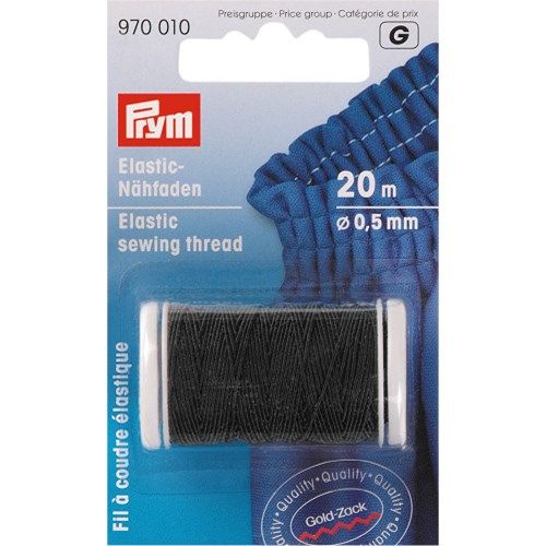 Carte 20m Fil à coudre élastique 0,5 mm noir Carte 20m Fil à coudre élastique 0,5 mm noir