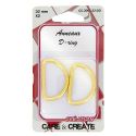 Anneaux demi-ronds 32 mm x 2 or