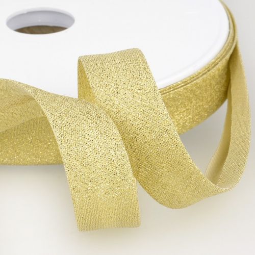 Biais Lurex 16 mm doré Biais Lurex 16 mm doré