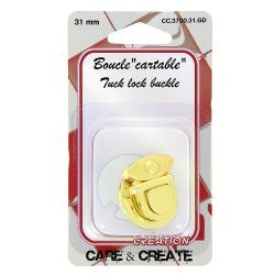 Boucle " cartable" 31 mm gold