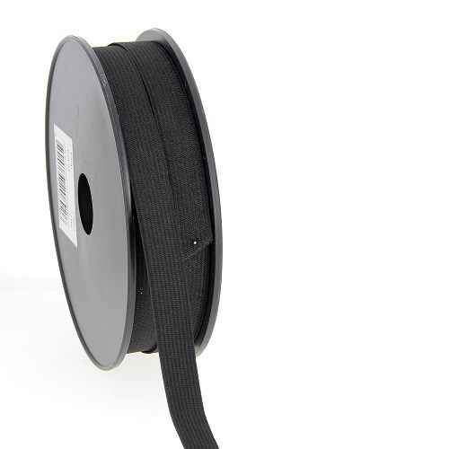Elastique cotelé 15 mm noir Elastique cotelé 15 mm noir