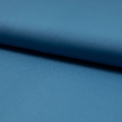 Tissu popeline unie bleu jeans largeur 145 cm Tissu popeline unie bleu jeans largeur 145 cm