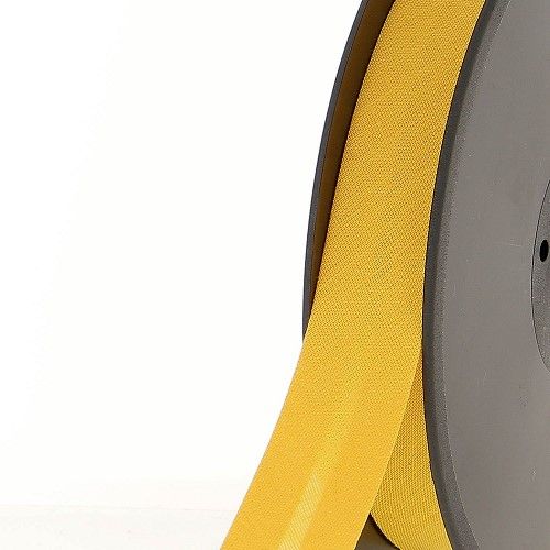 Biais replié 20 mm 50 % coton/50 % poly jaune Biais replié 20 mm 50 % coton/50 % poly jaune