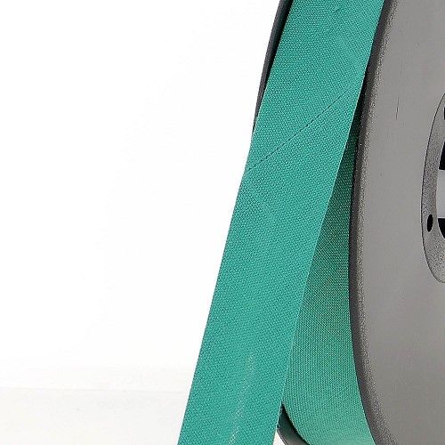 Biais replié 20 mm 50 % coton/50 % poly vert Biais replié 20 mm 50 % coton/50 % poly vert