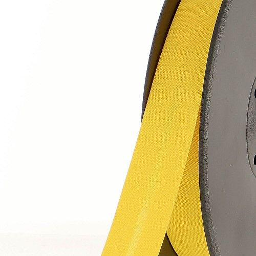 Biais replié 20 mm 50 % coton/50 % poly jaune soleil Biais replié 20 mm 50 % coton/50 % poly jaune soleil
