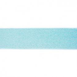 Elastique pailleté 50mm vert menthe/argent