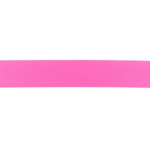 Elastique uni 25mm rose fluo Elastique uni 25mm rose fluo