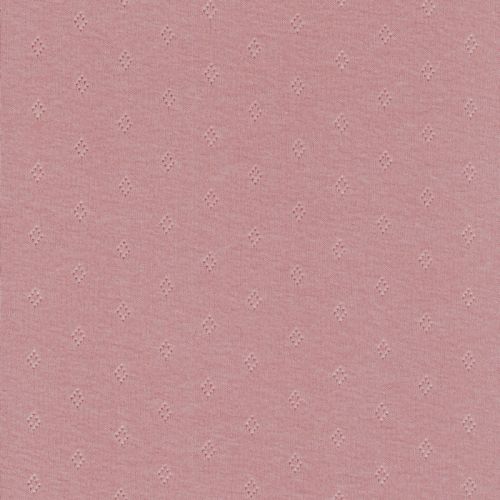Tissu jersey ajouré pointelle rose Tissu jersey ajouré pointelle rose