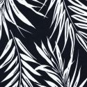 Tissu jersey feuilles de palme fond marine