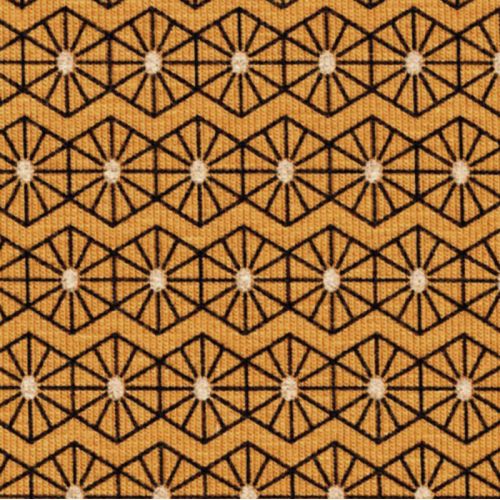 Tissu jersey graphique lurex fond jaune Tissu jersey graphique lurex fond jaune