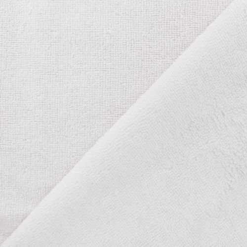 Tissu micro éponge blanc 40%bam/40%pl/20%cot larg 150 cm Tissu micro éponge blanc 40%bam/40%pl/20%cot larg 150 cm
