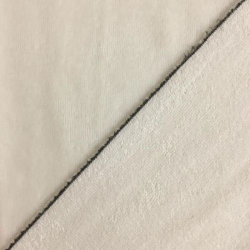 Tissu micro éponge écru 40%bamb/40%pol/20%cot larg 150 cm Tissu micro éponge écru 40%bamb/40%pol/20%cot larg 150 cm