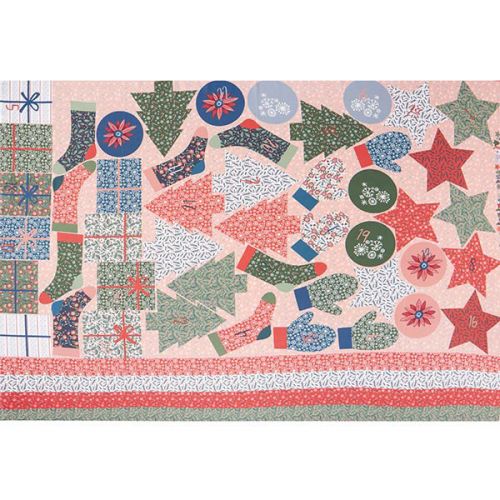Panneau calendrier de l'avent formes Poppy 100% coton 100 x Panneau calendrier de l'avent formes Poppy 100% coton 100 x