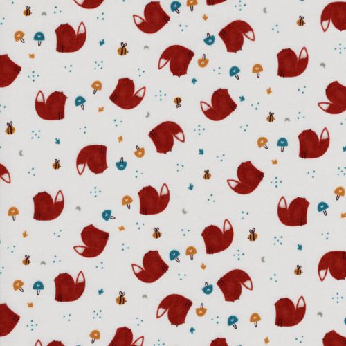 Tissu Fox friends CS 100% coton larg 110 cm Tissu Fox friends CS 100% coton larg 110 cm