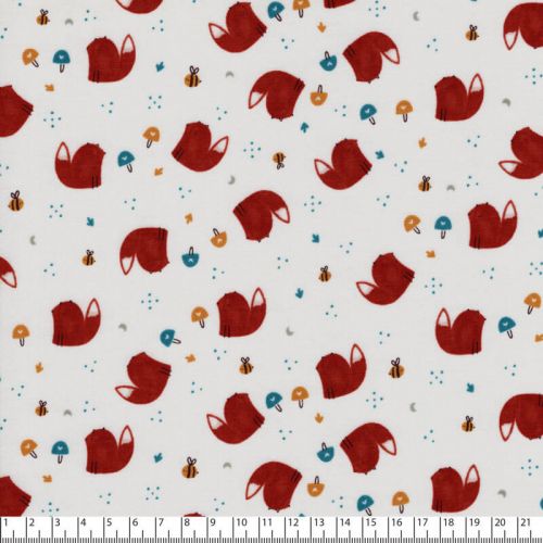 Tissu Fox friends CS 100% coton larg 110 cm Tissu Fox friends CS 100% coton larg 110 cm