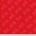 Tissu coton vélos dans les Alpes fond rouge