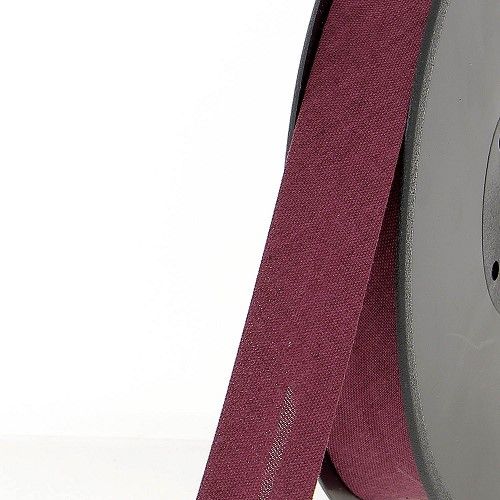 Biais replié 20 mm bordeaux foncé 50 %coton/50 %poly Biais replié 20 mm bordeaux foncé 50 %coton/50 %poly